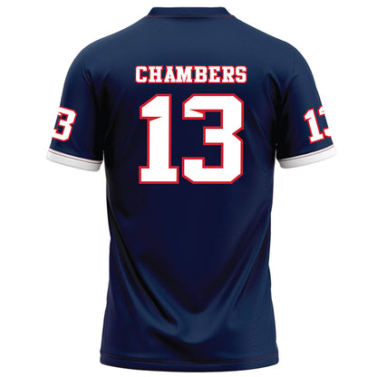 Fresno State - NCAA Football : Jacob Chambers - Blue Football Jersey-1