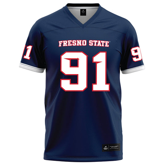 Fresno State - NCAA Football : Auckland Asiata - Blue Football Jersey-0