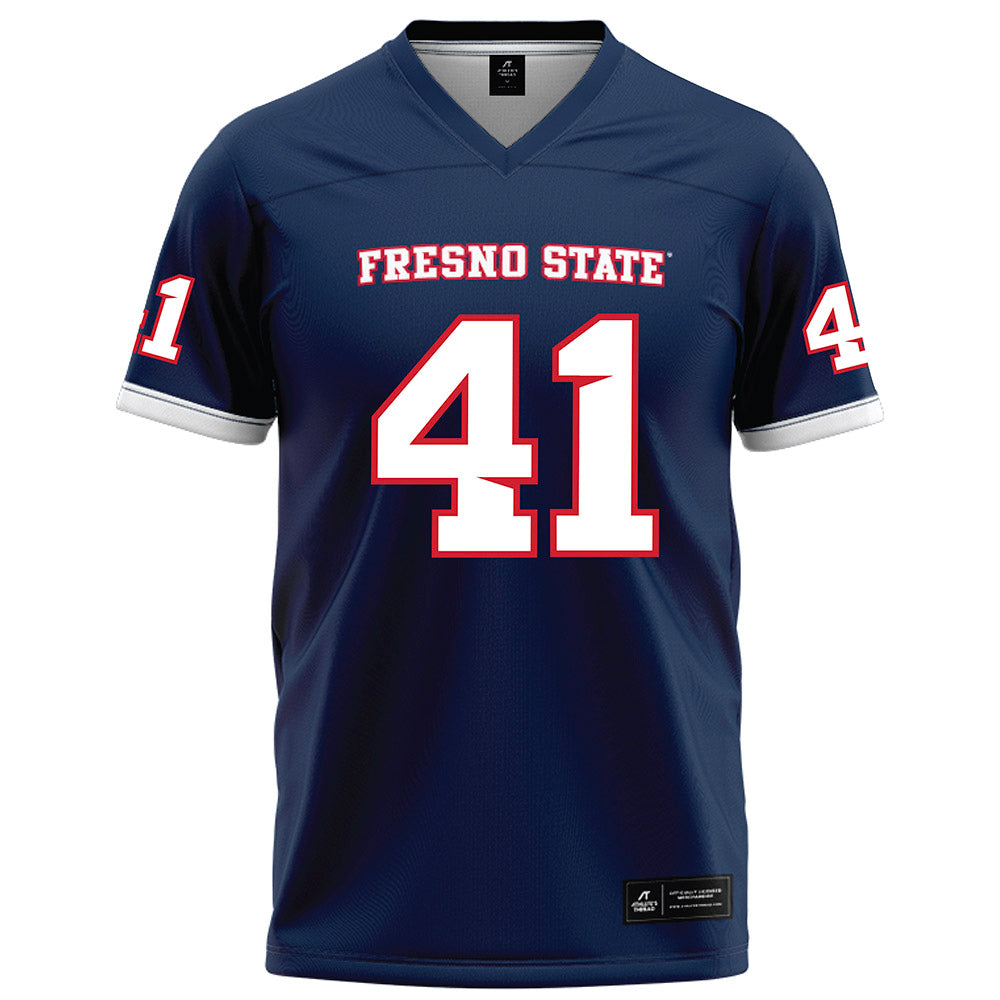 Fresno State - NCAA Football : Andrew Chavez - Blue Football Jersey-0