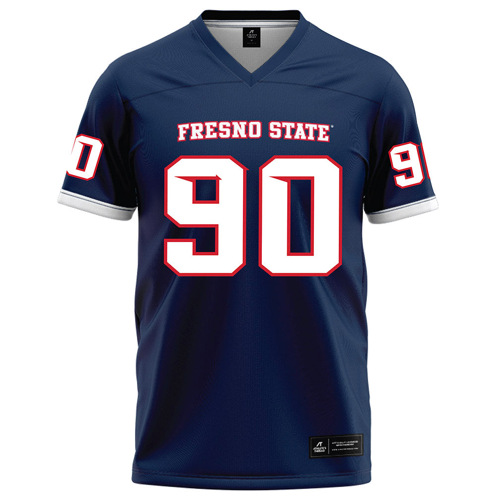Fresno State - NCAA Football : Logan Goodspeed - Blue Football Jersey-0