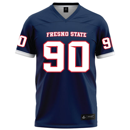Fresno State - NCAA Football : Logan Goodspeed - Blue Football Jersey-0
