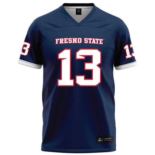 Fresno State - NCAA Football : Jacob Chambers - Blue Football Jersey-0