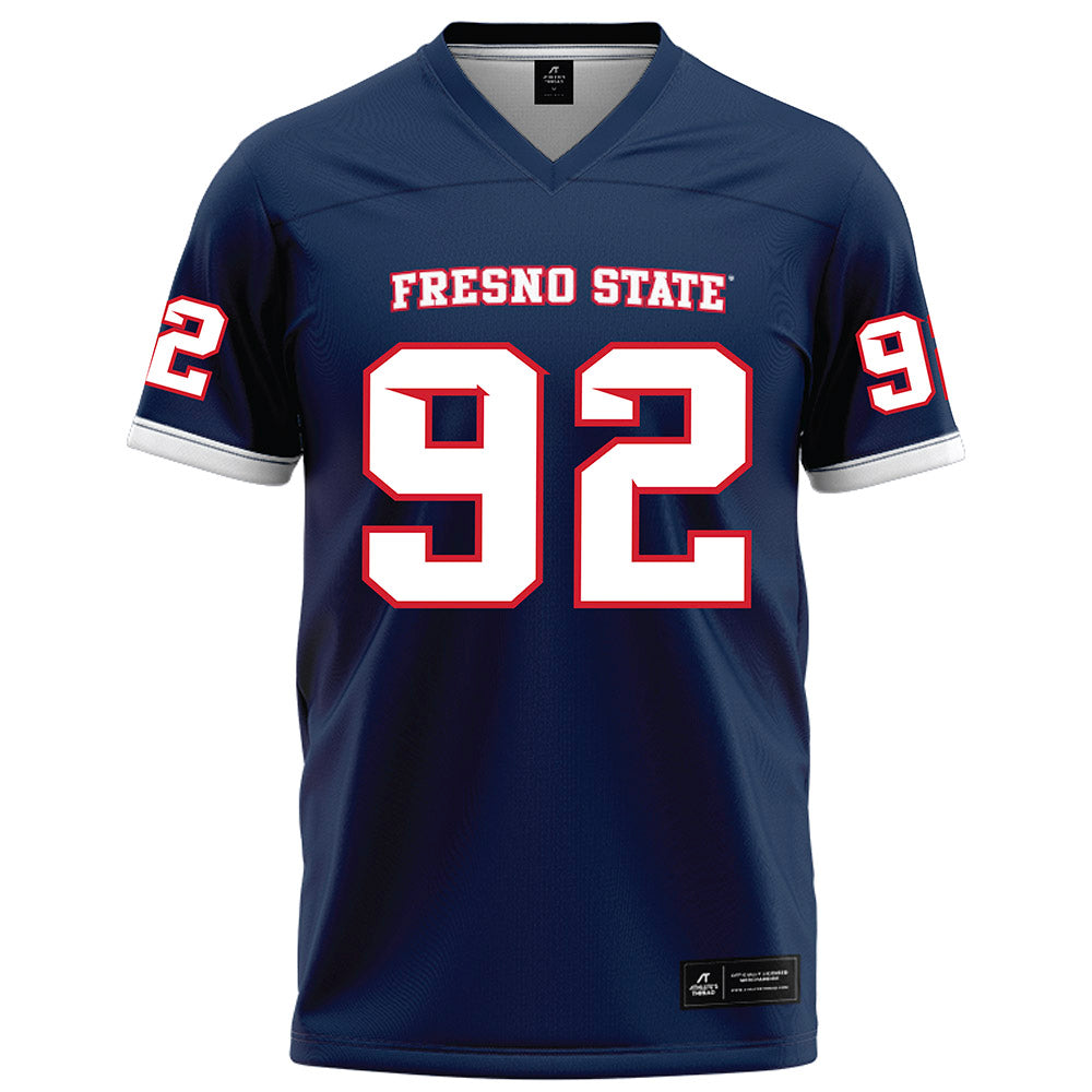 Fresno State - NCAA Football : Luke Averell - Blue Football Jersey-0