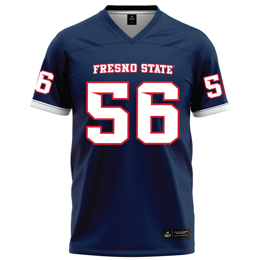 Fresno State - NCAA Football : Ben Baker - Blue Football Jersey-0