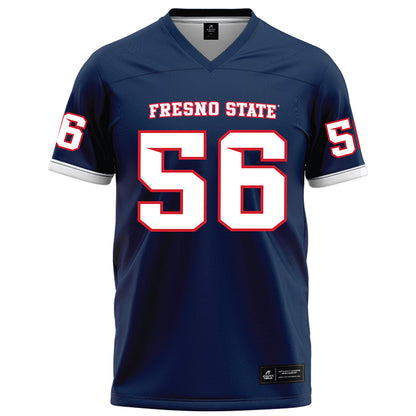 Fresno State - NCAA Football : Ben Baker - Blue Football Jersey-0