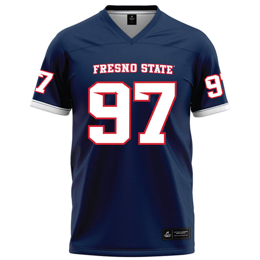 Fresno State - NCAA Football : Jahzon Jacks - Blue Football Jersey-0