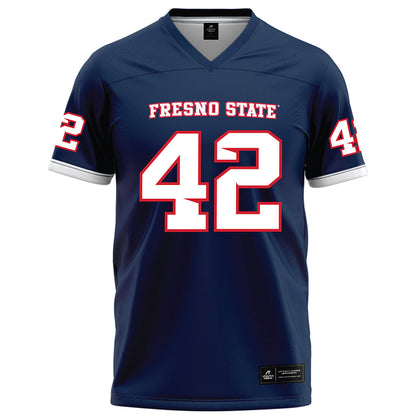 Fresno State - NCAA Football : Lucas Blumling - Blue Football Jersey-0