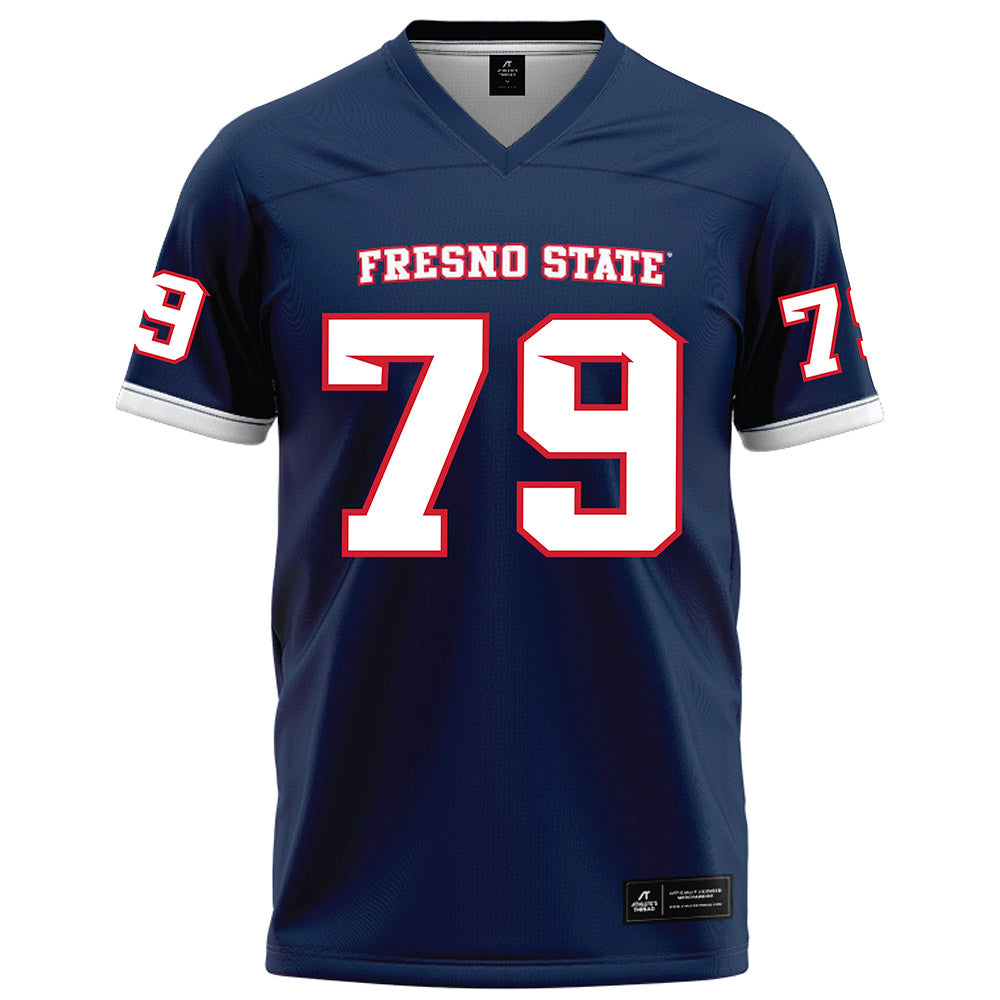 Fresno State - NCAA Football : Ethan Dasmann - Blue Football Jersey-0