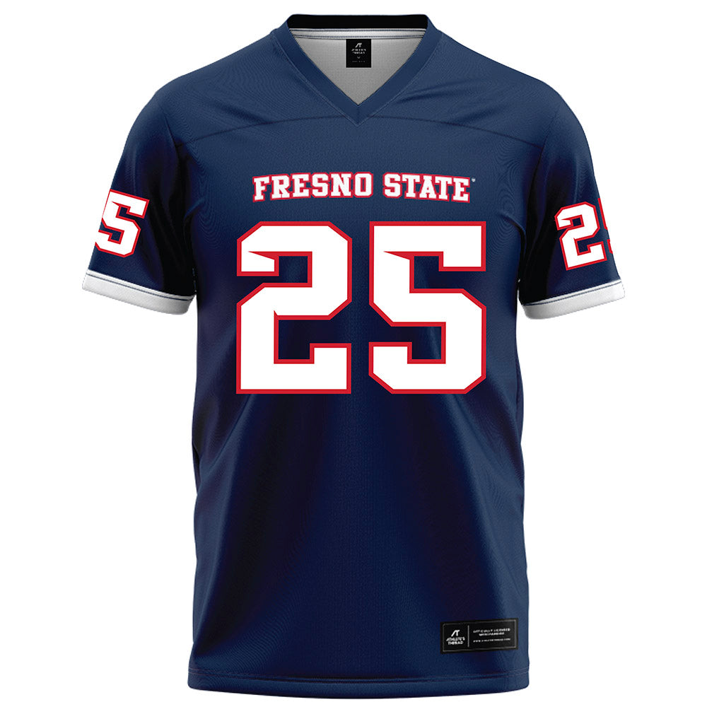 Fresno State - NCAA Football : Justin Johnson - Blue Football Jersey-0