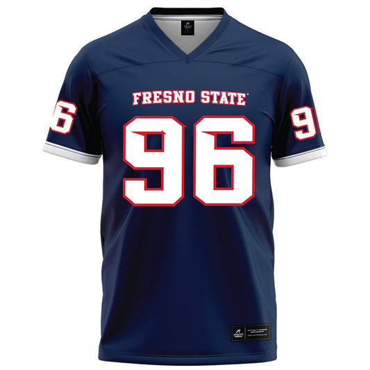Fresno State - NCAA Football : Noah Yeh - Blue Football Jersey-0
