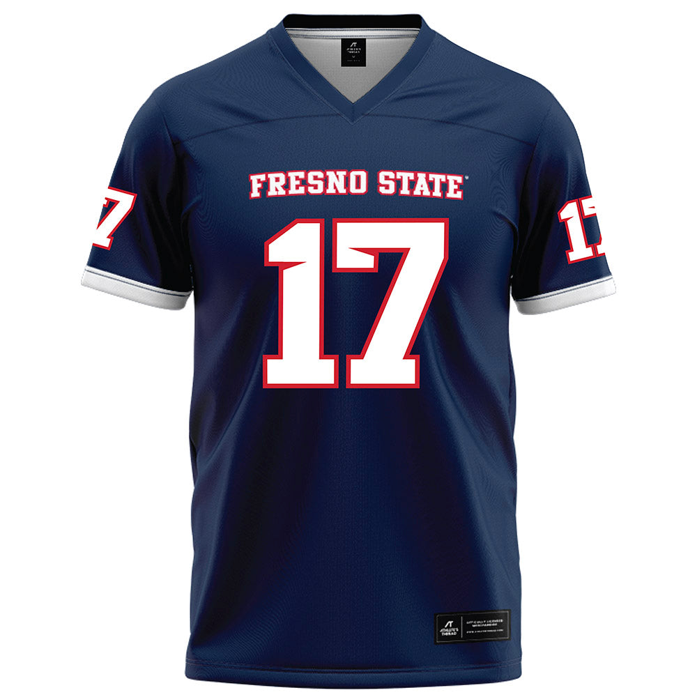 Fresno State - NCAA Football : Ethan Tierney - Blue Football Jersey-0