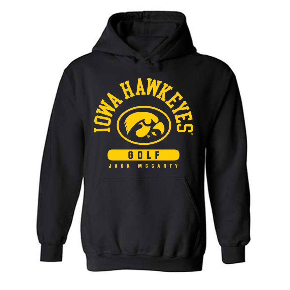 Iowa - NCAA Men's Golf : Jack McCarty - Classic Fashion Shersey Hooded Sweatshirt-0