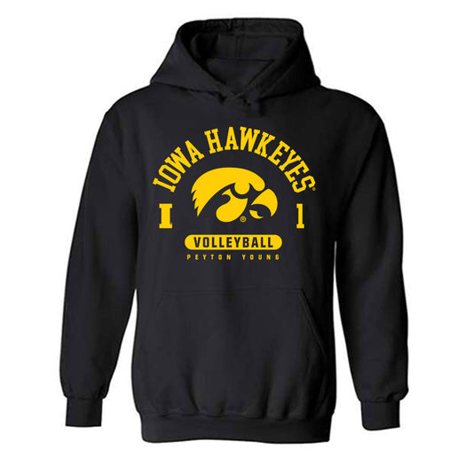 Iowa - NCAA Women's Volleyball : Peyton Young - Classic Fashion Shersey Hooded Sweatshirt-0