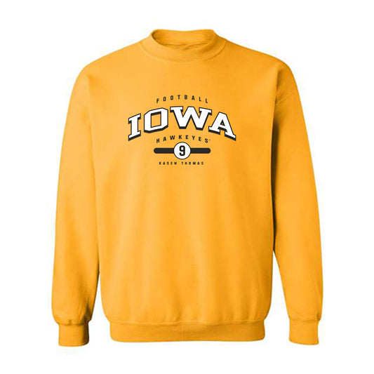 Iowa - NCAA Football : Kasen Thomas - Classic Fashion Shersey Crewneck Sweatshirt-0