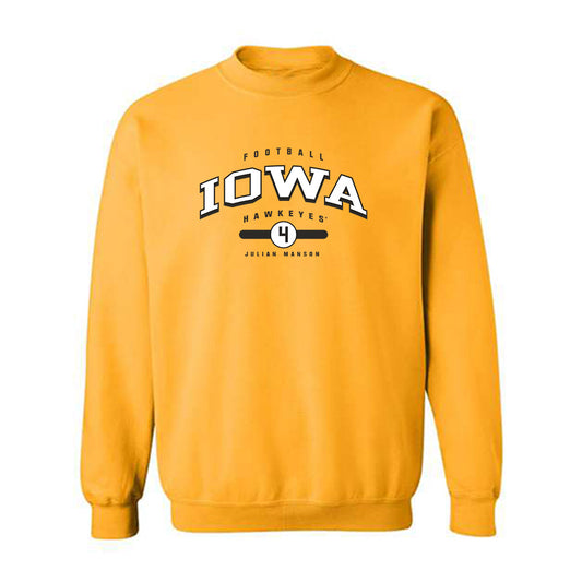 Iowa - NCAA Football : Julian Manson - Classic Fashion Shersey Crewneck Sweatshirt-0