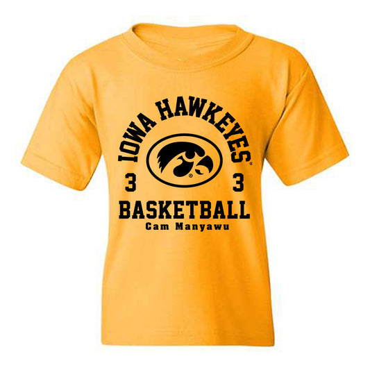 Iowa - NCAA Men's Basketball : Cam Manyawu - Classic Fashion Shersey Youth T-Shirt-0