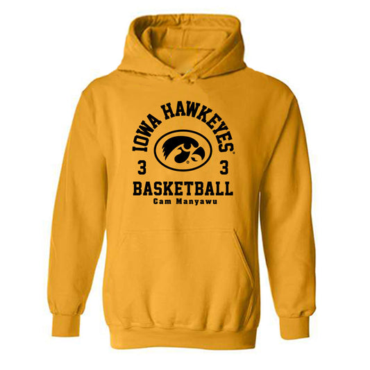 Iowa - NCAA Men's Basketball : Cam Manyawu - Classic Fashion Shersey Hooded Sweatshirt-0