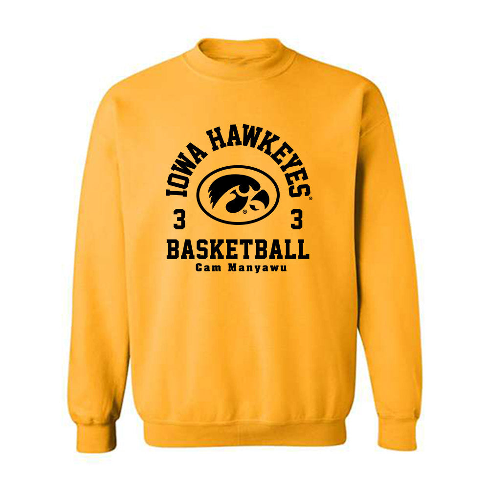 Iowa - NCAA Men's Basketball : Cam Manyawu - Classic Fashion Shersey Crewneck Sweatshirt-0