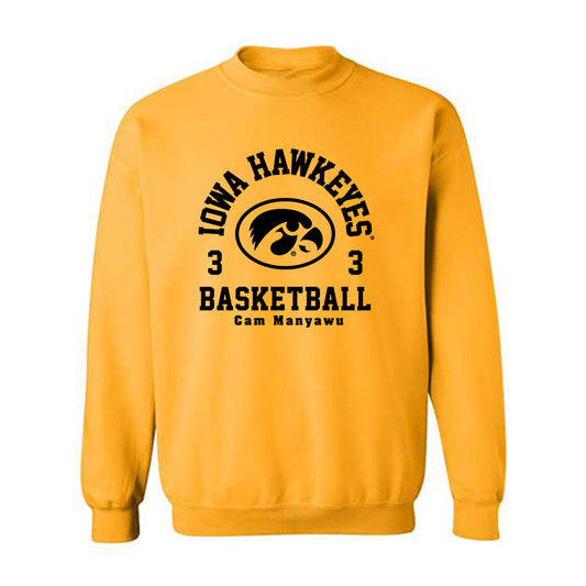 Iowa - NCAA Men's Basketball : Cam Manyawu - Classic Fashion Shersey Crewneck Sweatshirt-0