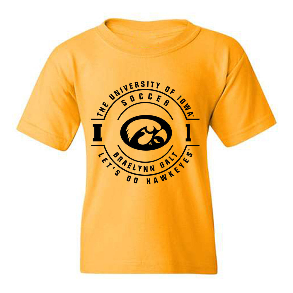 Iowa - NCAA Women's Soccer : Braelynn Galt - Classic Fashion Shersey Youth T-Shirt-0