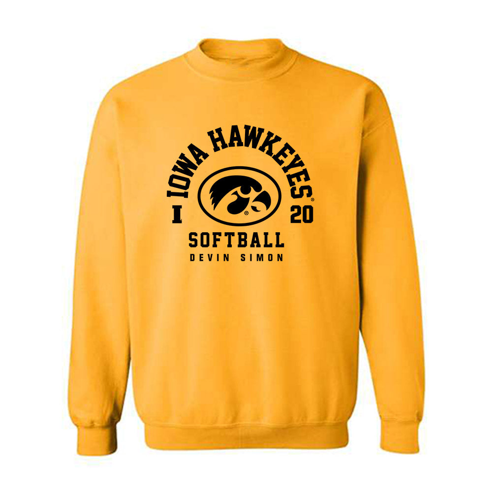 Iowa - NCAA Softball : Devin Simon - Classic Fashion Shersey Crewneck Sweatshirt-0