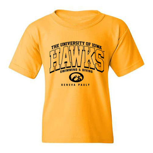 Iowa - NCAA Women's Swimming & Diving : Geneva Pauly - Classic Fashion Shersey Youth T-Shirt-0
