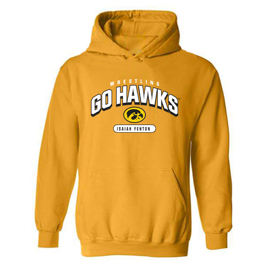 Iowa - NCAA Men's Wrestling : Isaiah Fenton - Classic Fashion Shersey Hooded Sweatshirt-0