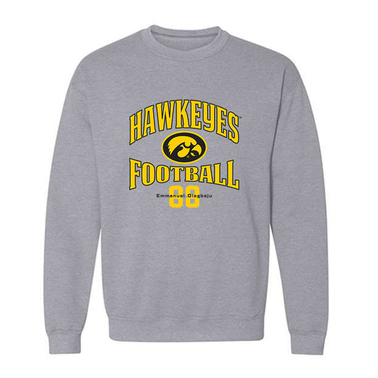 Iowa - NCAA Football : Emmanuel Olagbaju - Classic Fashion Shersey Crewneck Sweatshirt-0