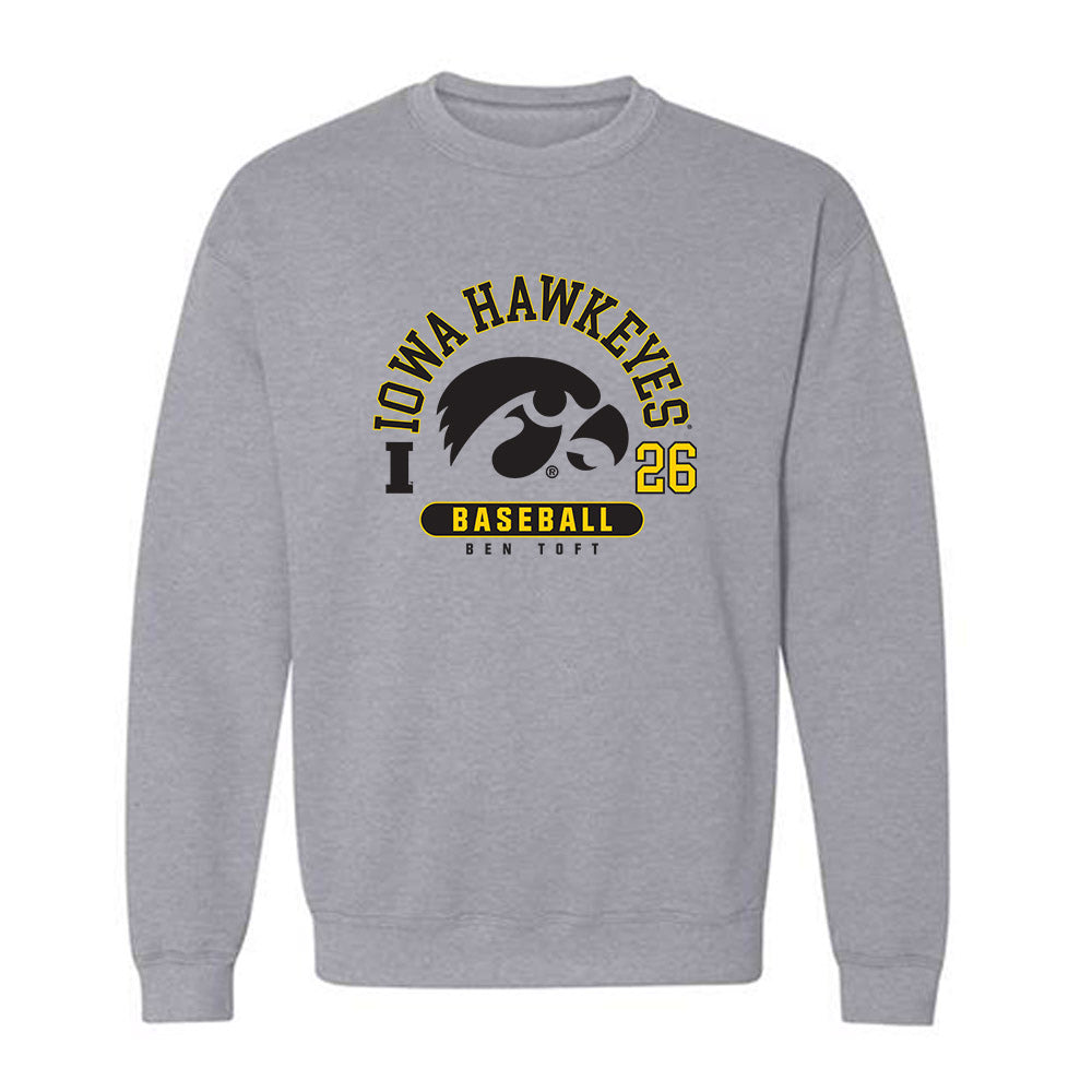 Iowa - NCAA Baseball : Ben Toft - Crewneck Sweatshirt-0