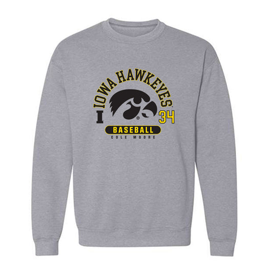Iowa - NCAA Baseball : Cole Moore - Crewneck Sweatshirt-0