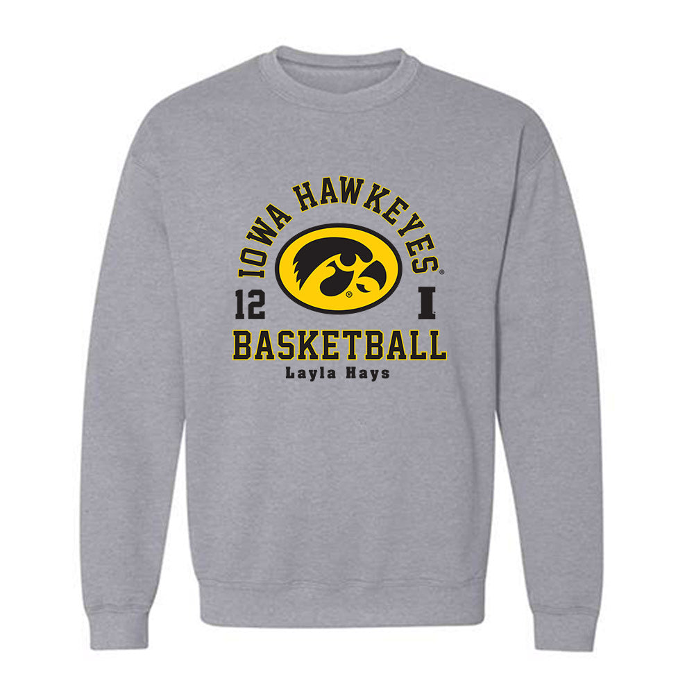 Iowa - NCAA Women's Basketball : Layla Hays - Classic Fashion Shersey Crewneck Sweatshirt-0