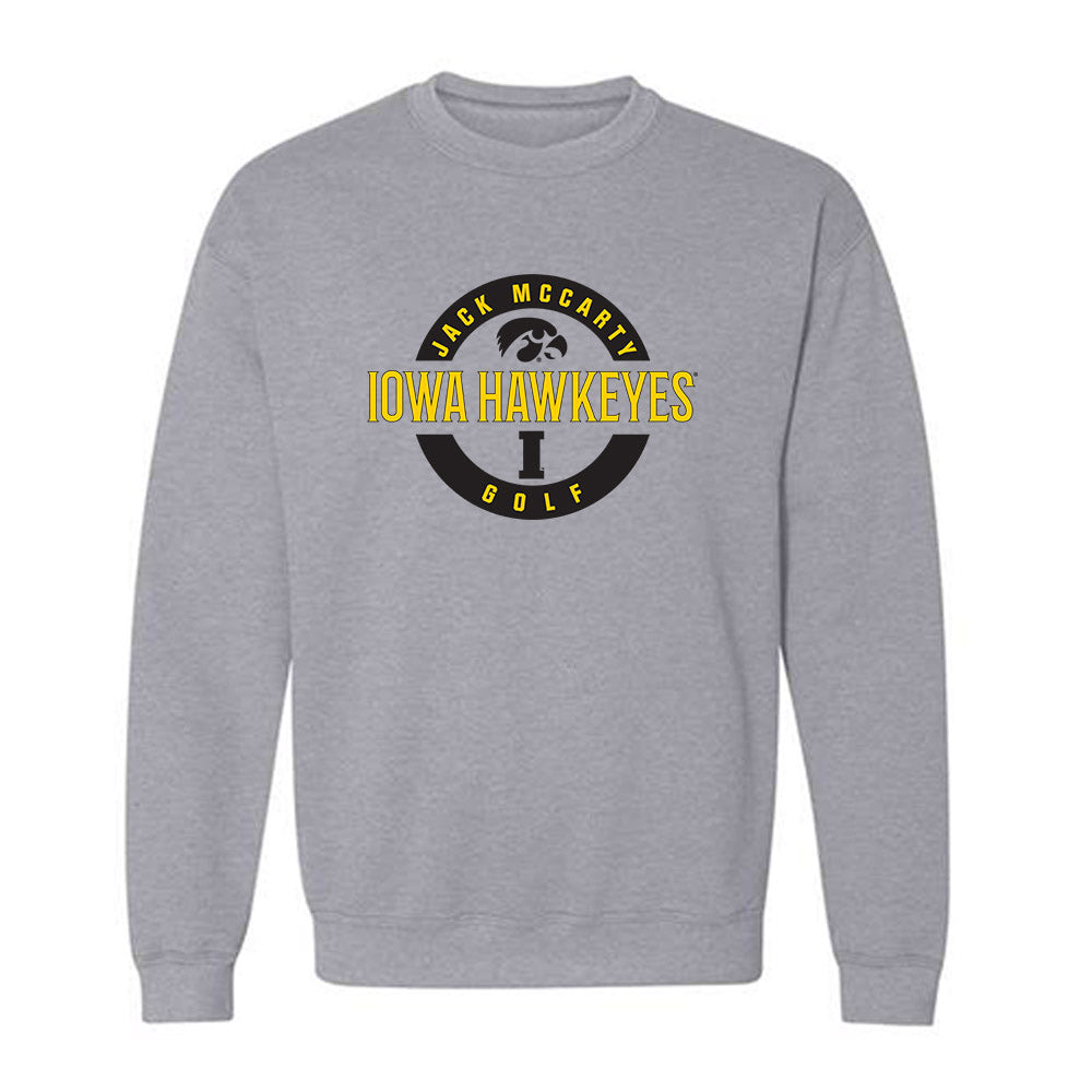 Iowa - NCAA Men's Golf : Jack McCarty - Crewneck Sweatshirt-0