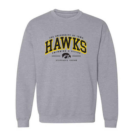 Iowa - NCAA Women's Swimming & Diving : Stephanie Avram - Classic Fashion Shersey Crewneck Sweatshirt-0
