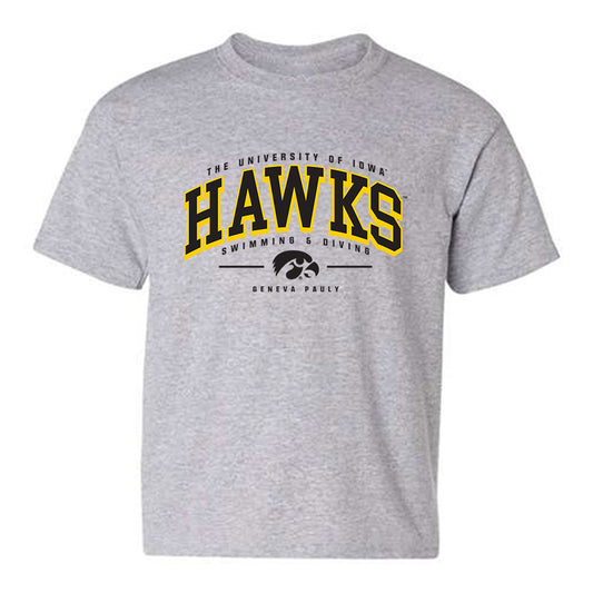 Iowa - NCAA Women's Swimming & Diving : Geneva Pauly - Classic Fashion Shersey Youth T-Shirt-0