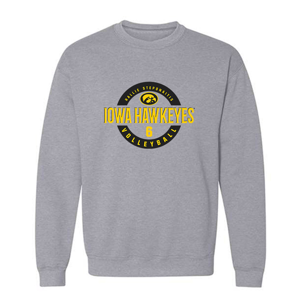 Iowa - NCAA Women's Volleyball : Hallie Steponaitis - Classic Fashion Shersey Crewneck Sweatshirt-0