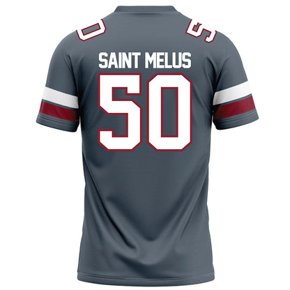 NCCU - NCAA Football : Holly Saint Melus - Grey Football Jersey-1