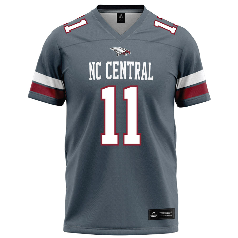 NCCU - NCAA Football : Mehki Wall - Grey Football Jersey-0