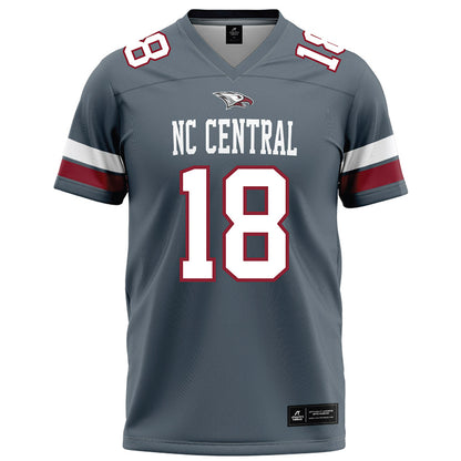 NCCU - NCAA Football : Carter Merck - Grey Football Jersey-0