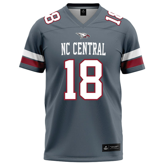 NCCU - NCAA Football : Carter Merck - Grey Football Jersey-0