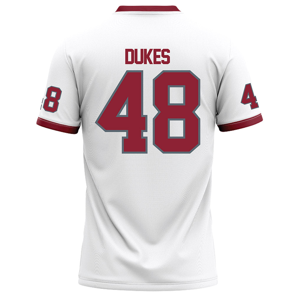 NCCU - NCAA Football : Jahzir Dukes - White Football Jersey-1
