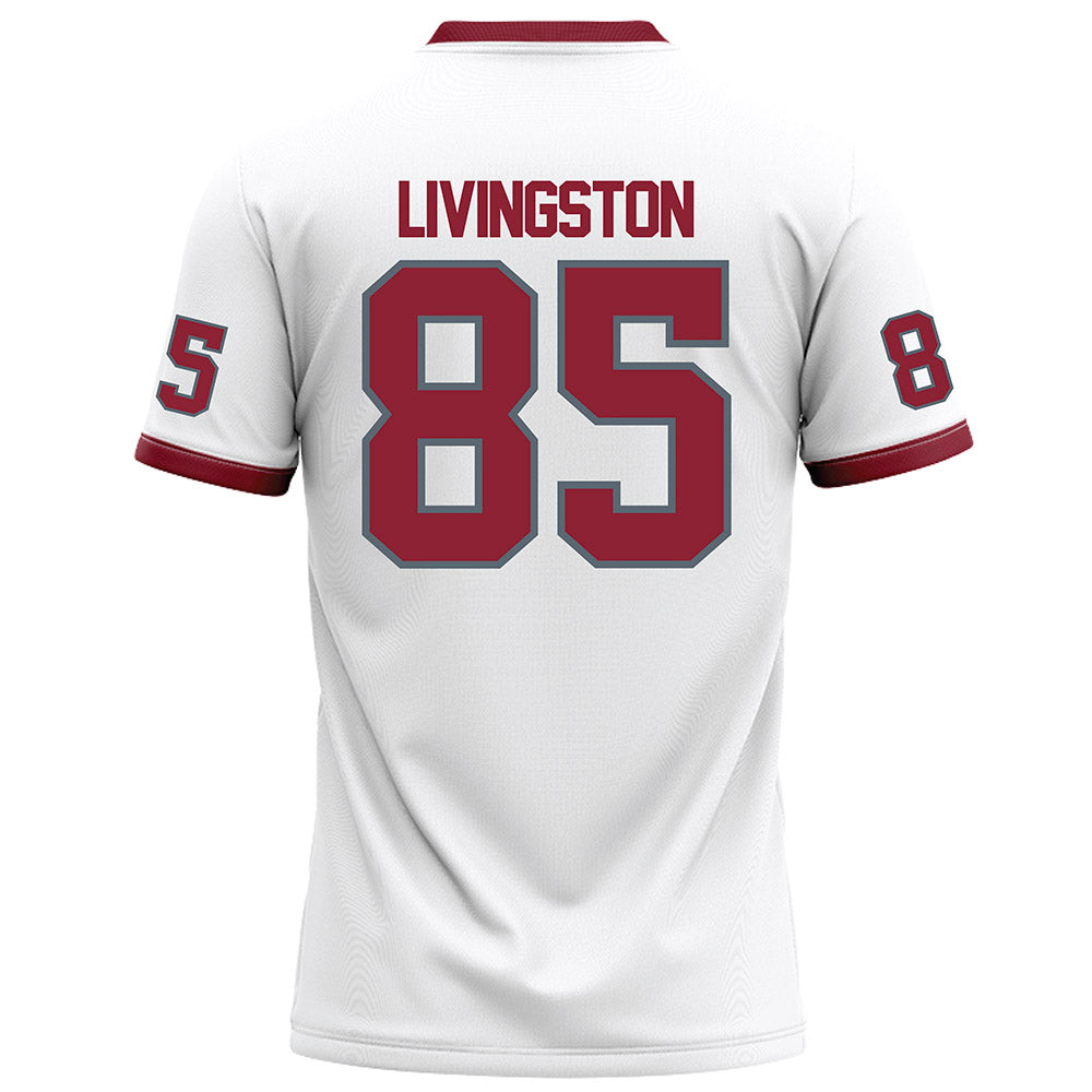NCCU - NCAA Football : SyRee Livingston - White Football Jersey-1