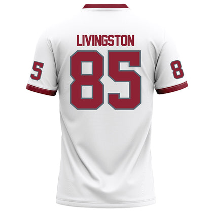 NCCU - NCAA Football : SyRee Livingston - White Football Jersey-1