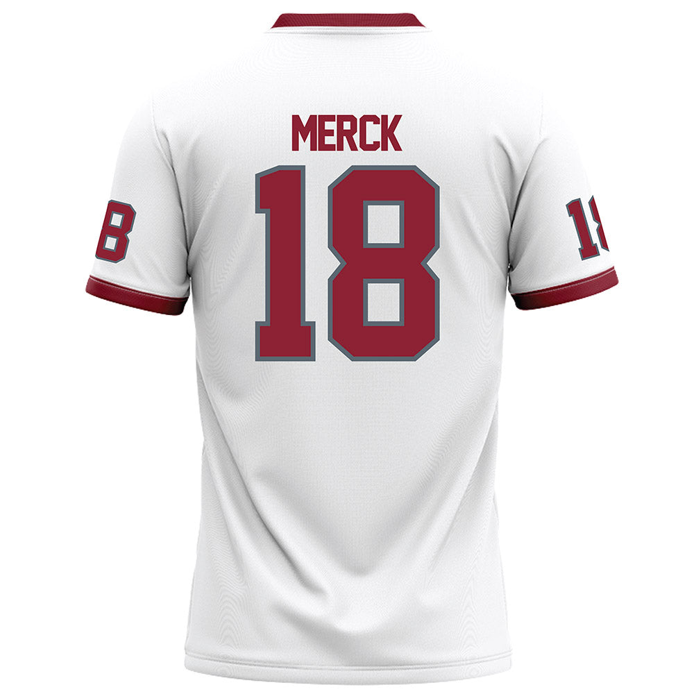 NCCU - NCAA Football : Carter Merck - White Football Jersey-1