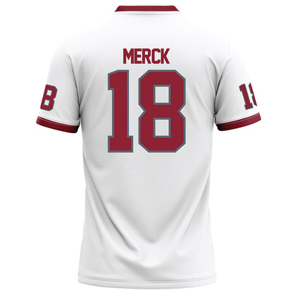 NCCU - NCAA Football : Carter Merck - White Football Jersey-1