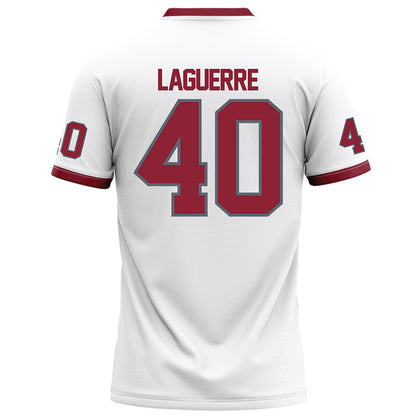 NCCU - NCAA Football : Jeremiah Laguerre - White Football Jersey-1