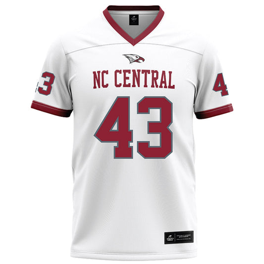 NCCU - NCAA Football : Emmanuel Hill - White Football Jersey-0