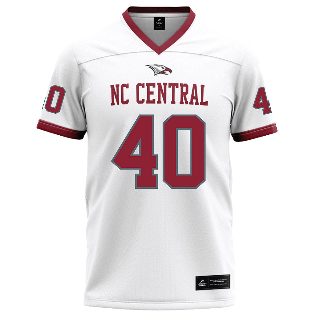 NCCU - NCAA Football : Jeremiah Laguerre - White Football Jersey-0