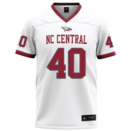 NCCU - NCAA Football : Jeremiah Laguerre - White Football Jersey-0