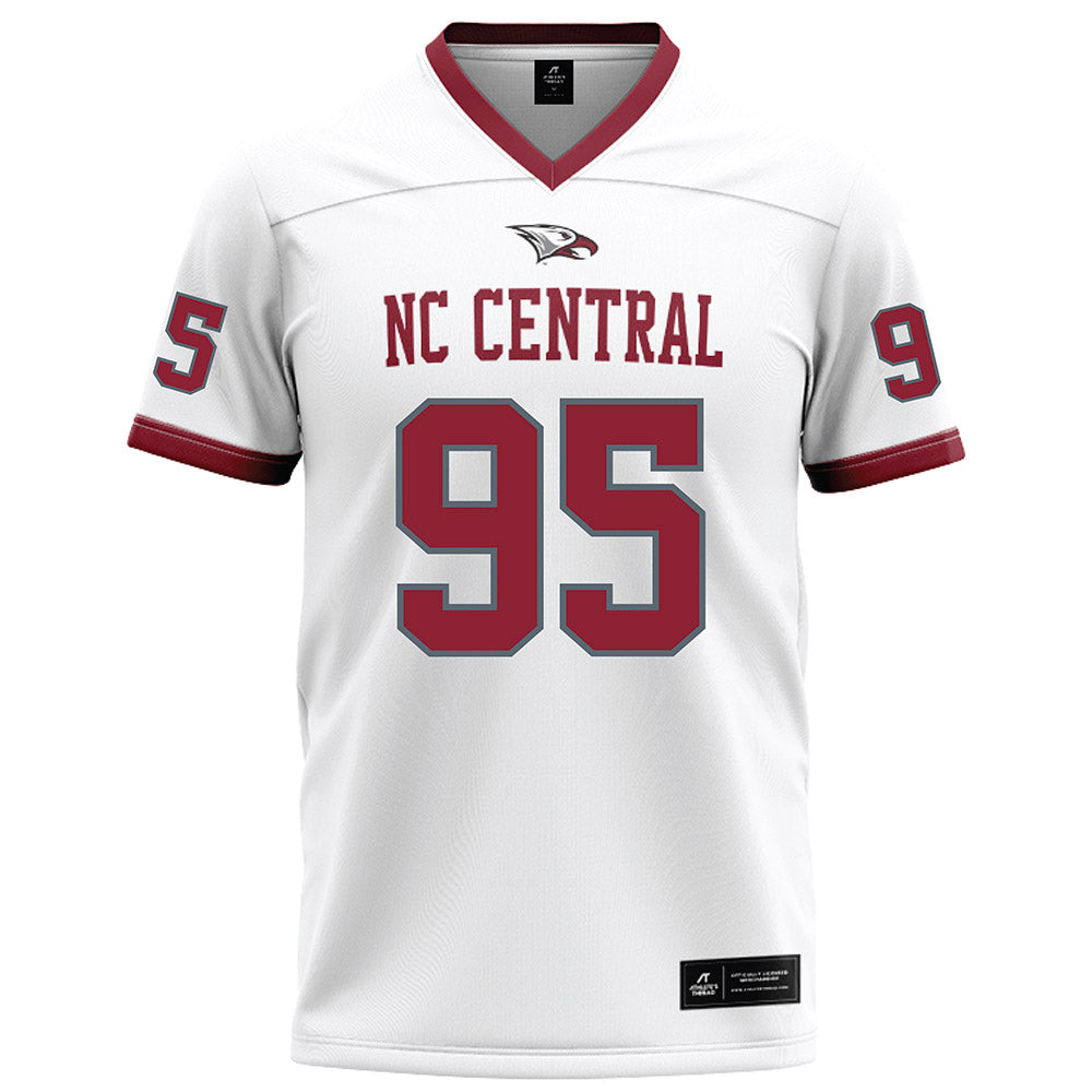 NCCU - NCAA Football : Elijah Clark - White Football Jersey-0