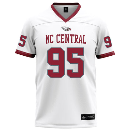 NCCU - NCAA Football : Elijah Clark - White Football Jersey-0